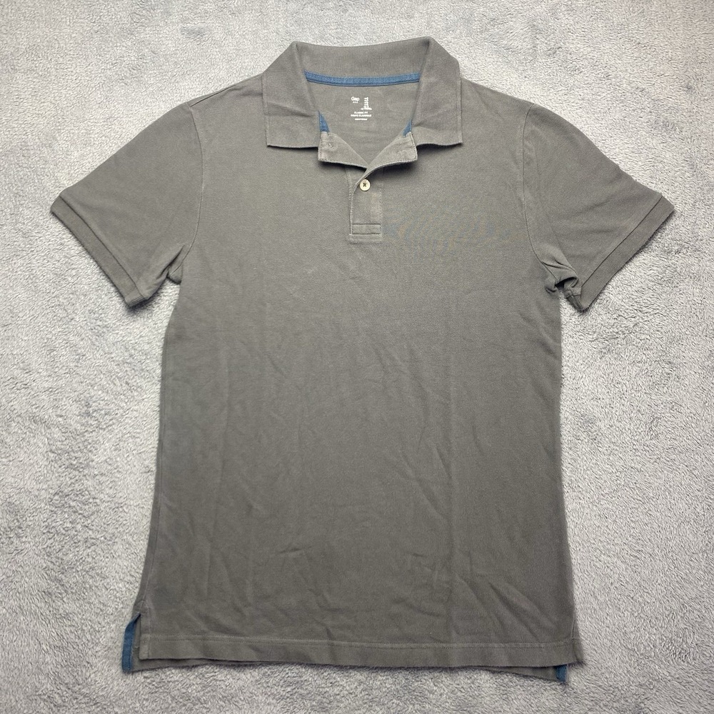 Gap Polo Shirt‎ Short Sleeve Men's Small Grey Casual 100% Cotton